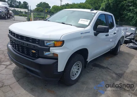 2020 Chevrolet Silverado 1500 2Wd Double Cab Standard Bed Wt z USA, uszkodzony, nr VIN 1GCRWAEH2LZ348845